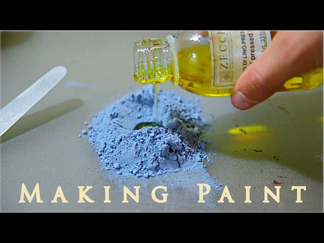 Making Oil Paint From Lazurite Pigment - Tutorial