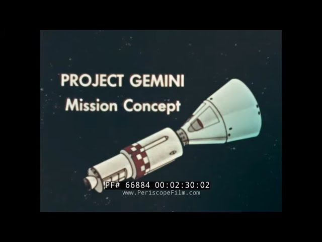 “PROJECT GEMINI MISSION CONCEPT” 1960s NASA ANIMATED PROMO FILM     66884