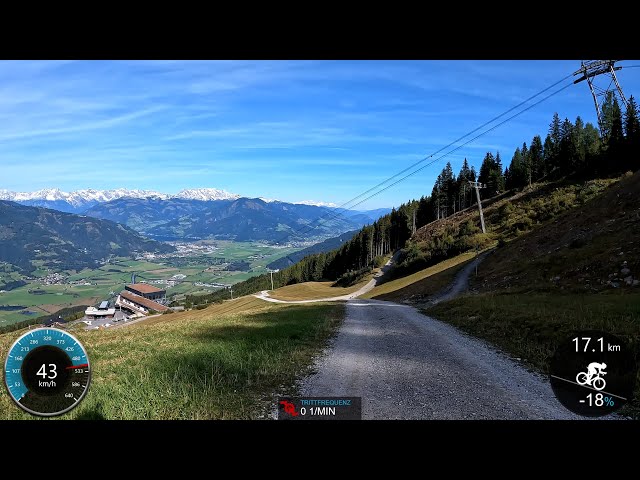 60 minute MTB Indoor Cycling Workout Kaprun Austria Alps Garmin Ultra HD Video