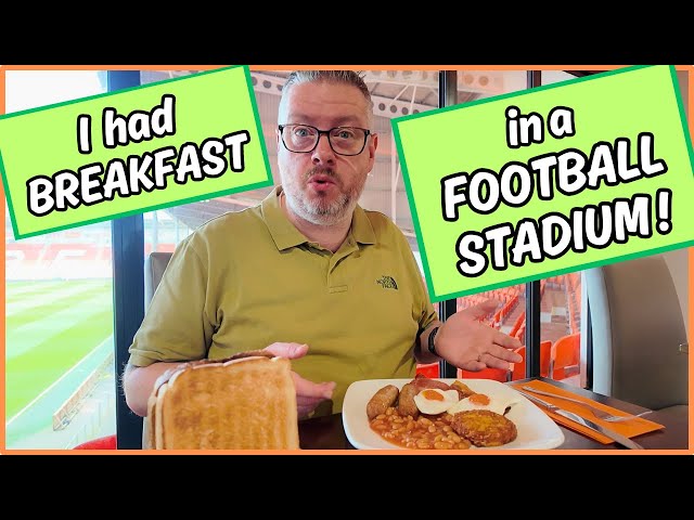 BREAKFAST GOALS ! Eating with a Stadium View at BLACKPOOL FC Hotel !