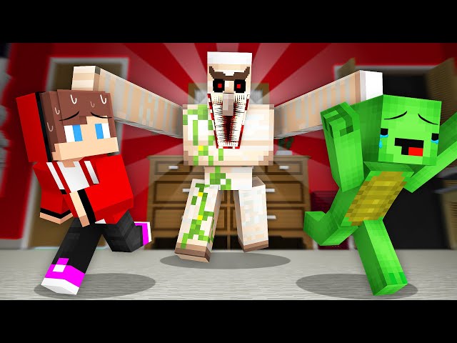 How Mikey and JJ HIDE from Scary Golem in Minecraft (Maizen)