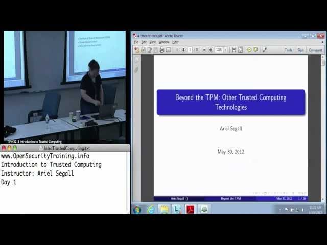 Day 1 Part 7: Intro Trusted Computing