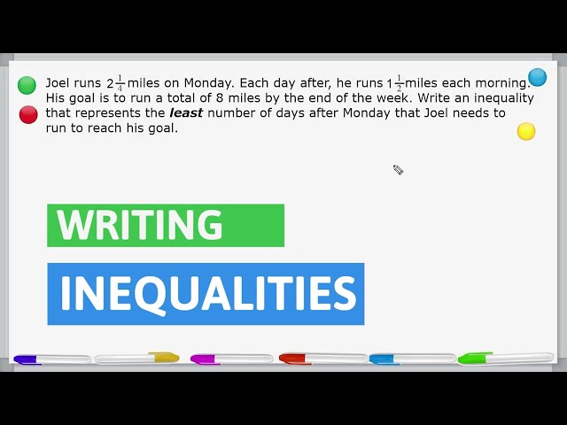 Writing Inequalities From A Word Problem