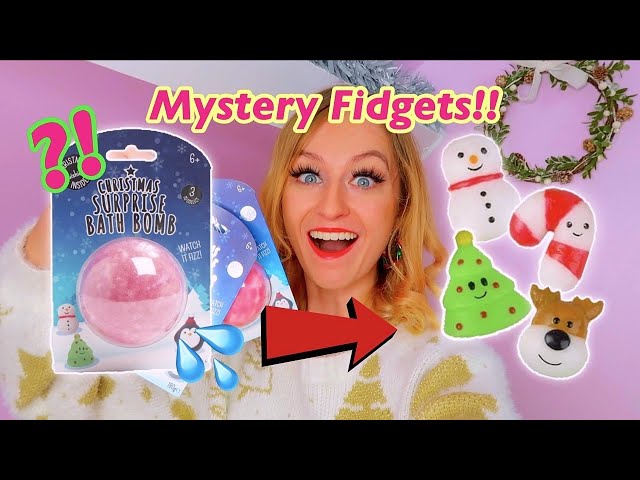 Unboxing *MYSTERY FIDGET* Bath Bombs!!😱✨(HIDDEN CHRISTMAS FIDGETS INSIDE!🎅🏻🎁) | Vlogmas Day 5🎄