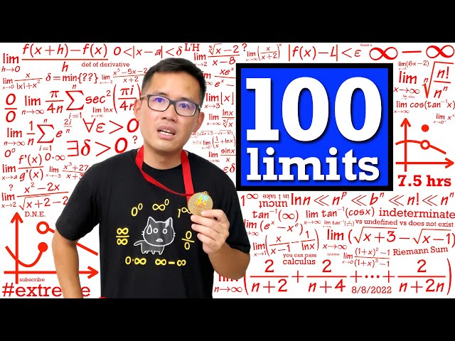 100 calculus limits (ft epsilon-delta definition and Riemann sum limits )