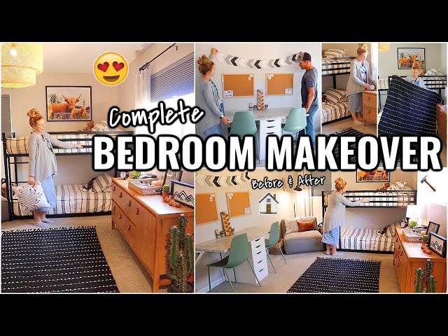 COMPLETE BEDROOM MAKEOVER!!😍 DECORATE & CLEAN WITH ME | BEFORE & AFTER EXTREME BEDROOM MAKEOVER