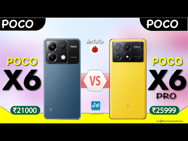 POCO X6 vs POCO x6 Pro | #8300uvs7sgen2 #antutu #geekbench #x6ro #pocox6pro  #pocox6