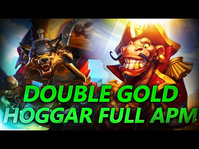Double Gold Hoggar Full APM!!! | Hearthstone Battlegrounds Gameplay | Patch 21.8 | bofur_hs