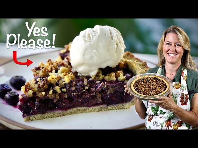 Healthy Vegan Blueberry Pie 🫐 Just in time for the holidays!