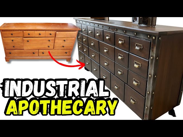 Transforming a Curbside Find into an Industrial Apothecary Masterpiece! 🔧