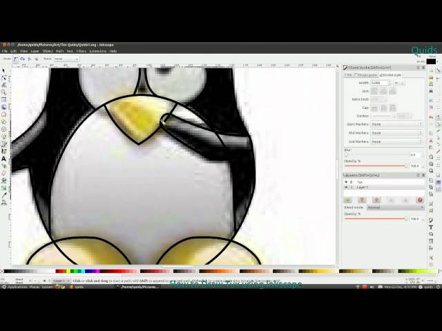 How to Draw Tux the Penguin using Inkscape