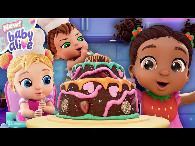 The Babies Bake A BIG Cake! 👩‍🍳 Baby Alive Official 🎂 Family Kids Cartoons