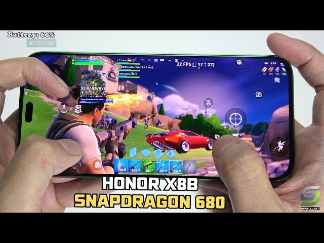 Honor X8b Fortnite Gameplay | Snapdragon 680
