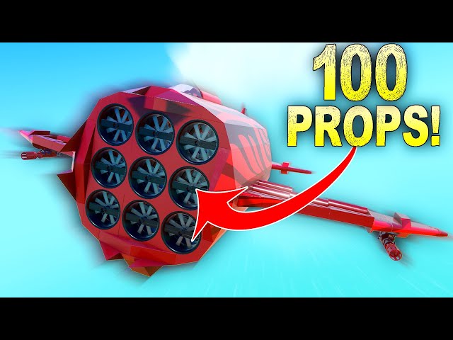 I Built A Ridiculous Plane Using 100 Tail Propellers!