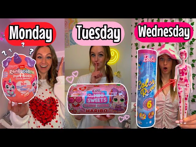 OPENING *VALENTINES* THEMED MYSTERY TOYS FOR AN ENTIRE WEEK CHALLENGE!!😱🌹🎀💋💝 (100+ FINDS!!🫢✨)