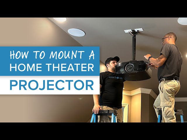 How to Mount a Projector // DIY Home Theater Projector Installation & Setup 📽️