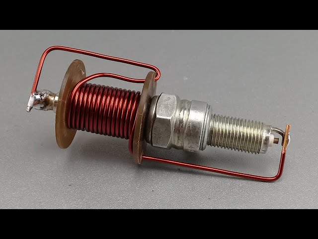 Free energy generator 220v electricity from spark plug and copper coil 100%