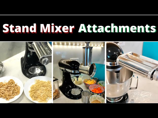 Attachments For KitchenAid Stand Mixer | FavorKit Pasta Maker and Slicer/Shredder attachments
