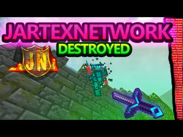 Destroying JARTEXNETWORK! | Hacking Jartex | Bypass FLY/nofall vulcan