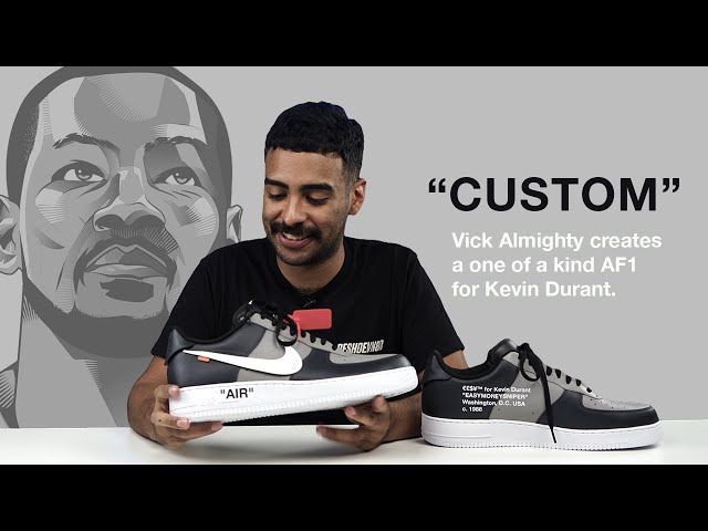 Vick Almighty Custom Air Force One for Kevin Durant! (Off-White) With Reshoevn8r