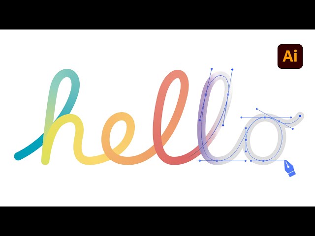 How to CREATE the Apple 'HELLO' Lettering in Adobe Illustrator