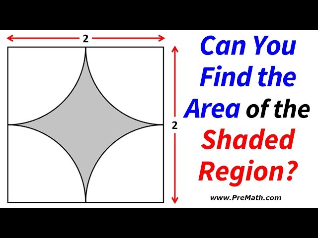 Find the Area of the Shaded Region - Simple and Easy Method