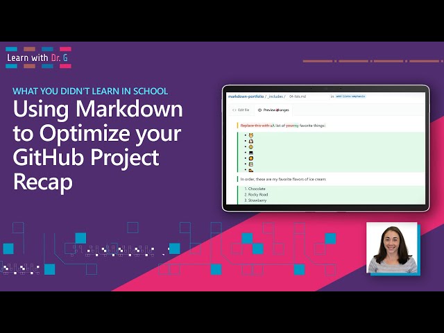 Using Markdown to Optimize your GitHub Project Recap | Learn with Dr G