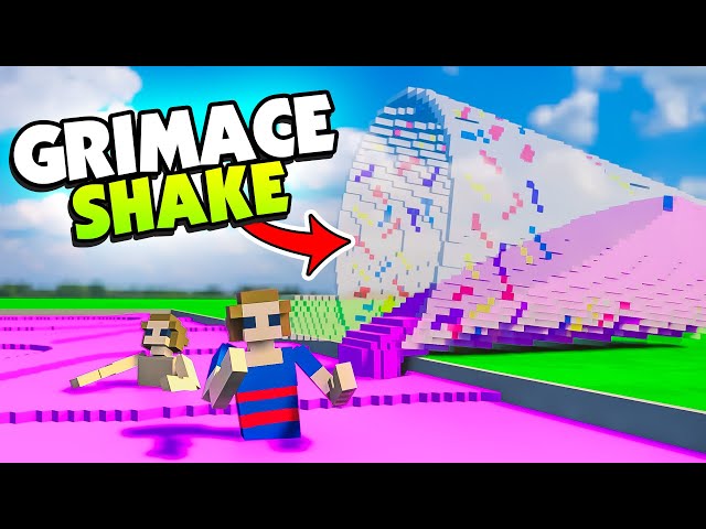 Giant GRIMACE SHAKE Destroys Humans! (Grimace Shake Mod)