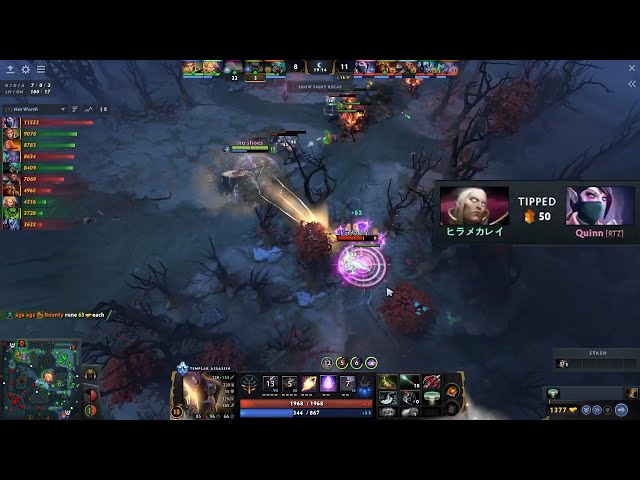 QUINN just did an INSANE TA Psi Blade play against this Invoker who used Ghost Walk