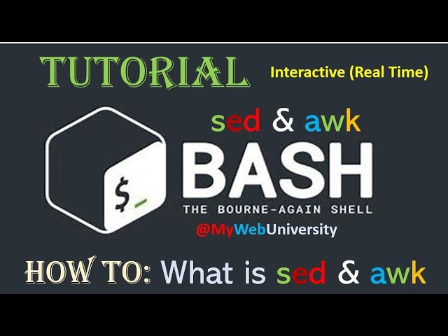Tutorial (Interactive Real Time How To on What is sed & awk)