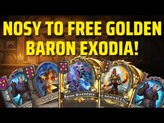 Nosy into Free Golden Baron Exodia! | Hearthstone Battlegrounds Gameplay | Patch 21.4 | bofur_hs