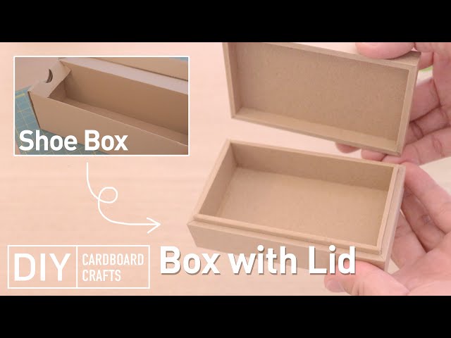 [Cardboard Crafts | DIY] How to make a box with a lid from a shoe box. #carton #manualidades