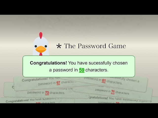 How The Password Game was beaten in 59 characters
