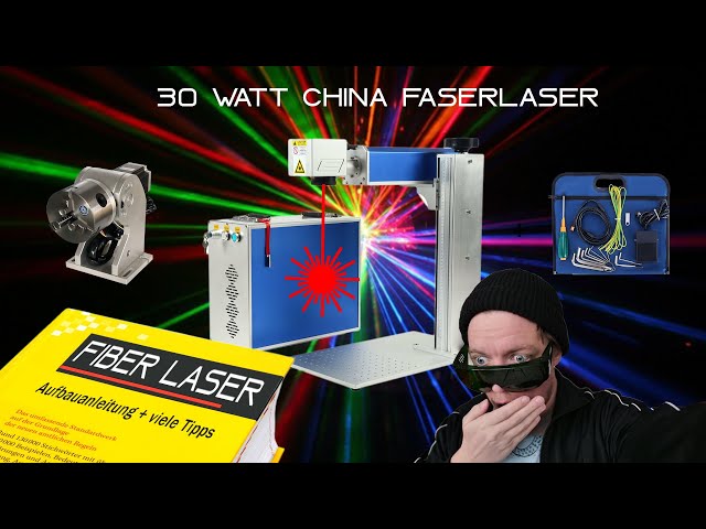 30W Faserlaser Aufbauanleitung + viele Tipps | China Fiber Laser Makiermaschine + Rotationsachse