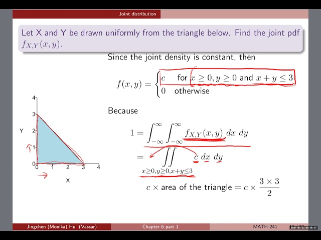 [Chapter 6] #4 Joint distribution of two continuous random variables