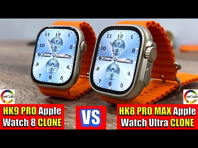 HK9 Pro APPLE Watch 9 Clone vs HK8 Pro Max APPLE Watch ULTRA Clone