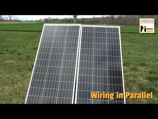 How and why to wire solar panels in parallel