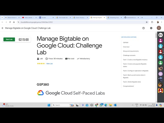 Manage Bigtable on Google Cloud: Challenge Lab || Lab Solution || Qwiklabs Arcade 2024
