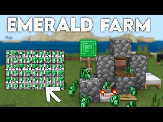 NEW Emerald Farm Tutorial in Minecraft Bedrock!
