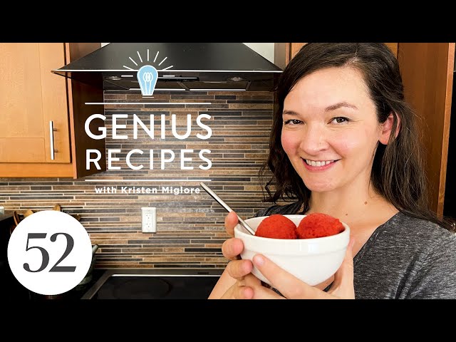 How to Make This Genius 3-Ingredient Strawberry Sorbet | Genius Recipes