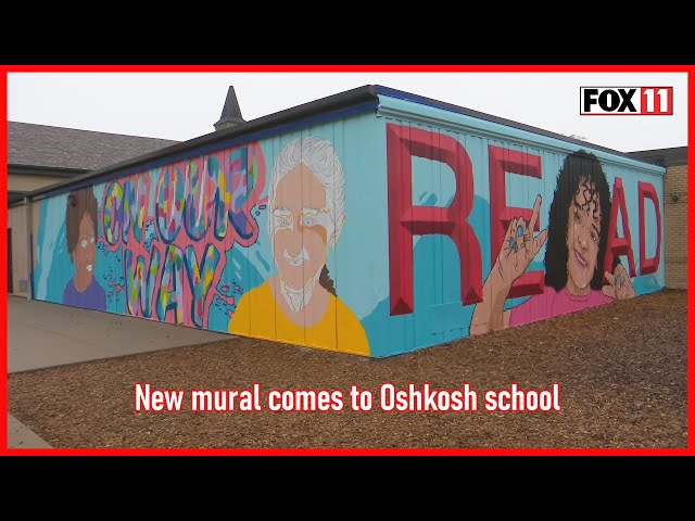 Artist creates new mural at Oshkosh school