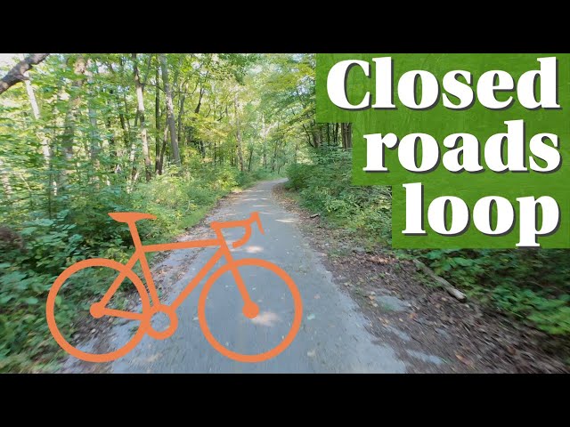 Biking on closed roads at Cuyahoga Valley National Park
