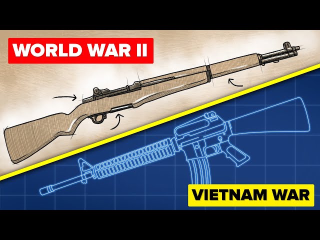 WW2 Rifles vs Vietnam War Rifles - Military Gun Comparison