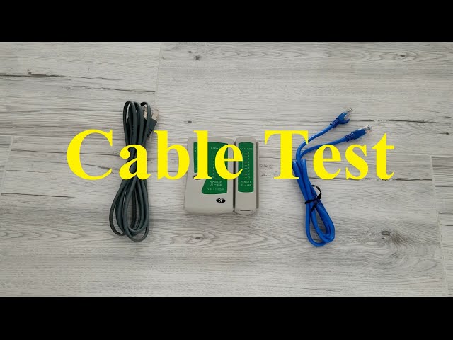 HOW TO TEST Ethernet Network Internet Cable CAT5 CAT5e CAT6