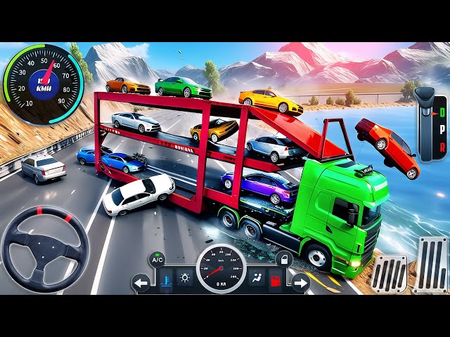 Car Transport Truck Driver Simulator 2024 - Transporting Trailer Truck Driving - Android GamePlay #8