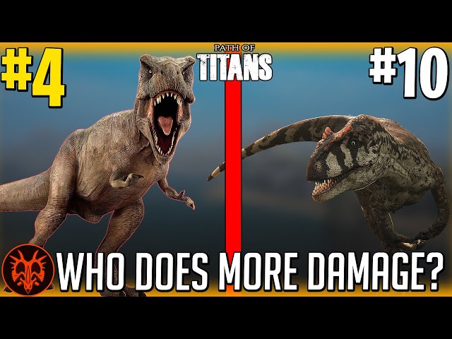 All 30 Official Dinos Ranked By DAMAGE! - Path of Titans