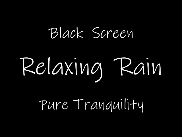 Pure tranquility with relaxing rain