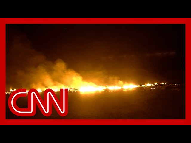 Watch Live: Icelandic volcano spews lava