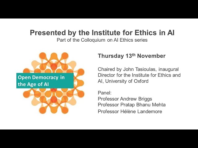 Ethics in AI Live Event  Open Democracy in the Age of AI