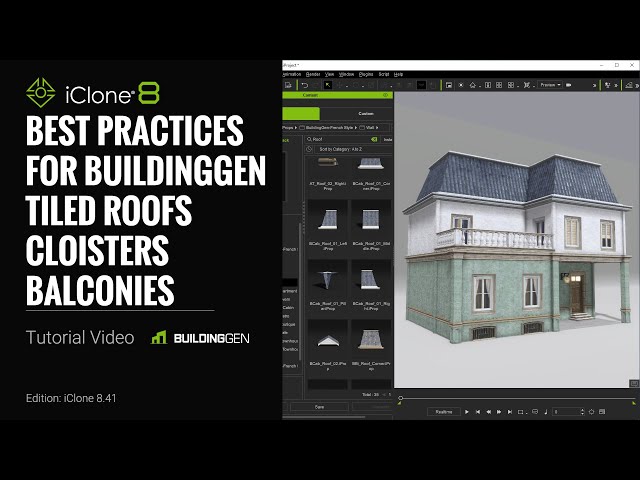 Best Practice for Roofs, Cloisters and Balconies | iClone BuilidingGen Plug-in Tutorial